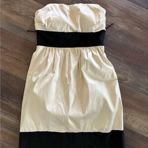 Charlotte Russe Strapless Cream and Black Dress